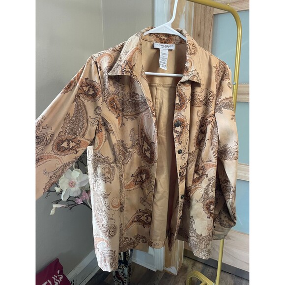 Sag & Harbor Fall Woman Long Sleeve Shirt, Long Sleeve Button Up Top Large - Picture 6 of 10